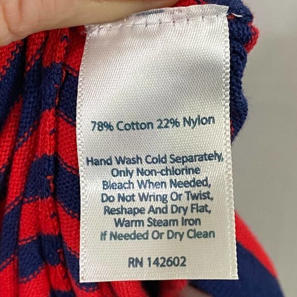 Sail to Sable Red, Blue Striped Bell Sleeve Dress - Picture 7 of 7